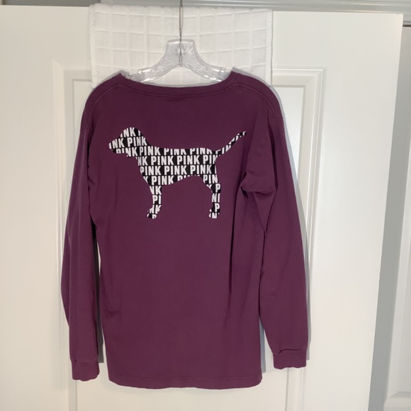 Pink Victoria’s Secret Pullover V- Neck Top Purple Size SP - Picture 3 of 4